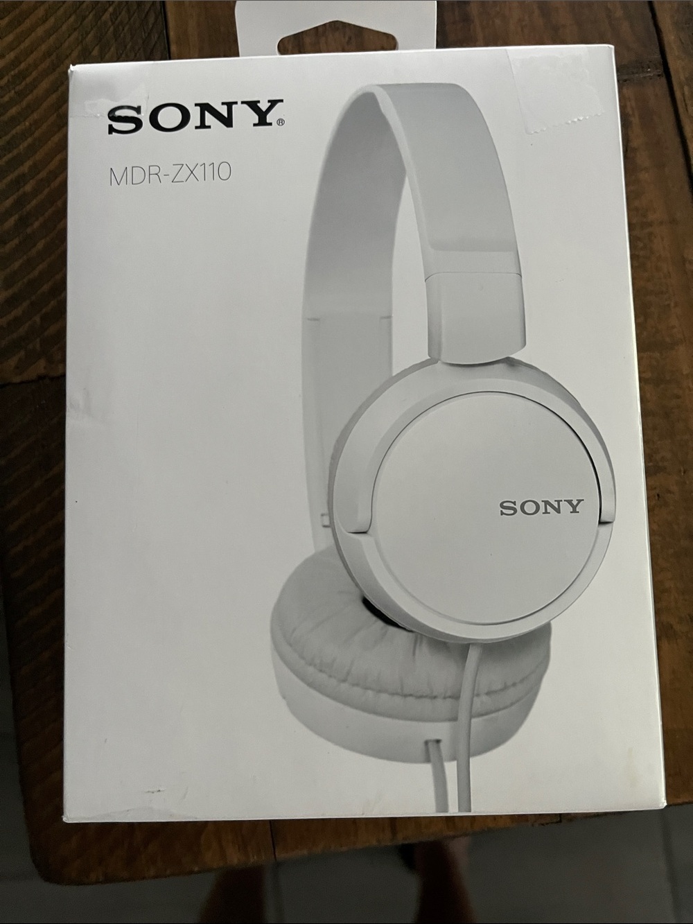 Sony White Over-Ear MDR-ZX110 Headphones